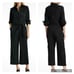 LAUREN Ralph Lauren NWT Zihna Cotton Twill Utility Cropped Jumpsuit Black Sz2