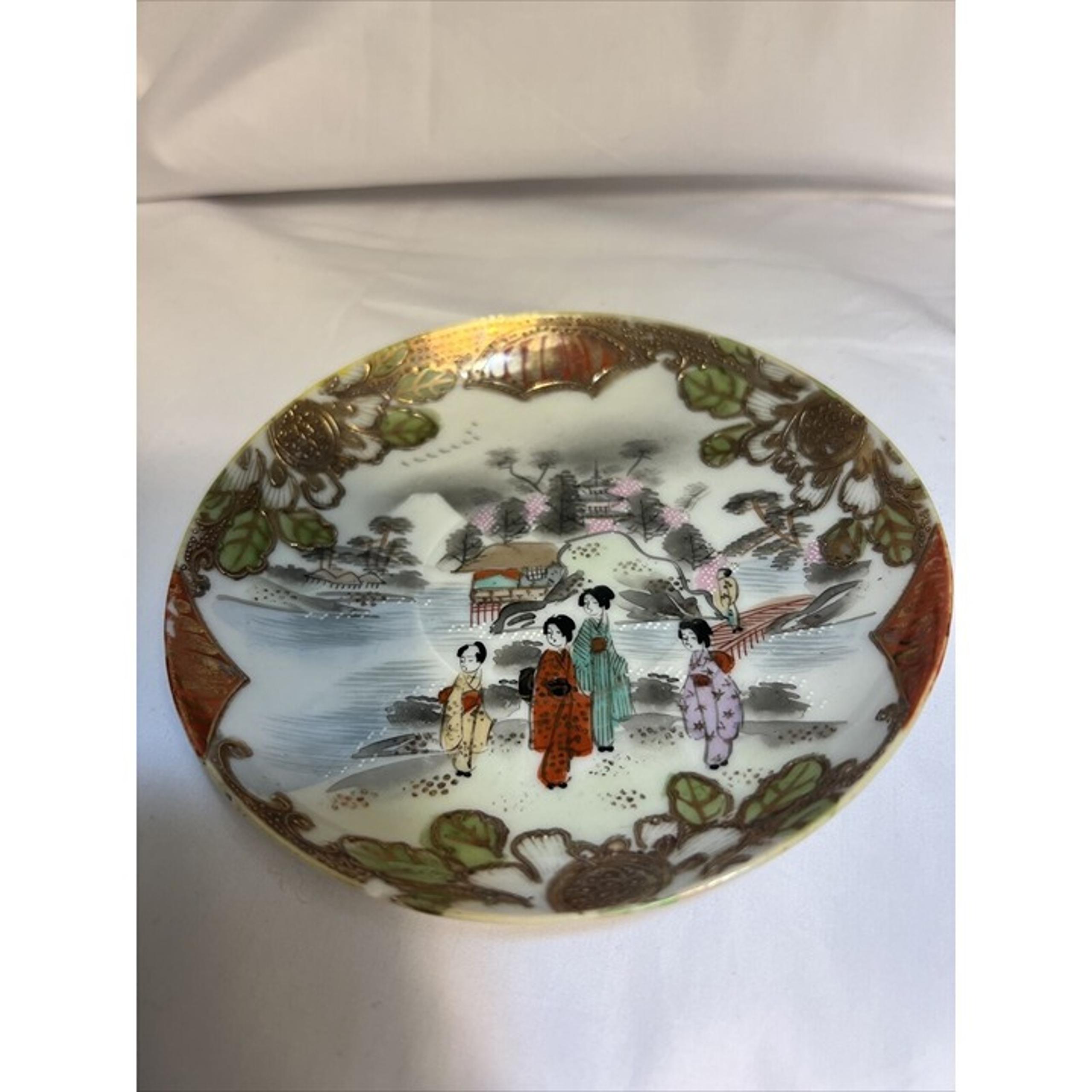 Japanese Hand Painted Plate with Mark Nippon.