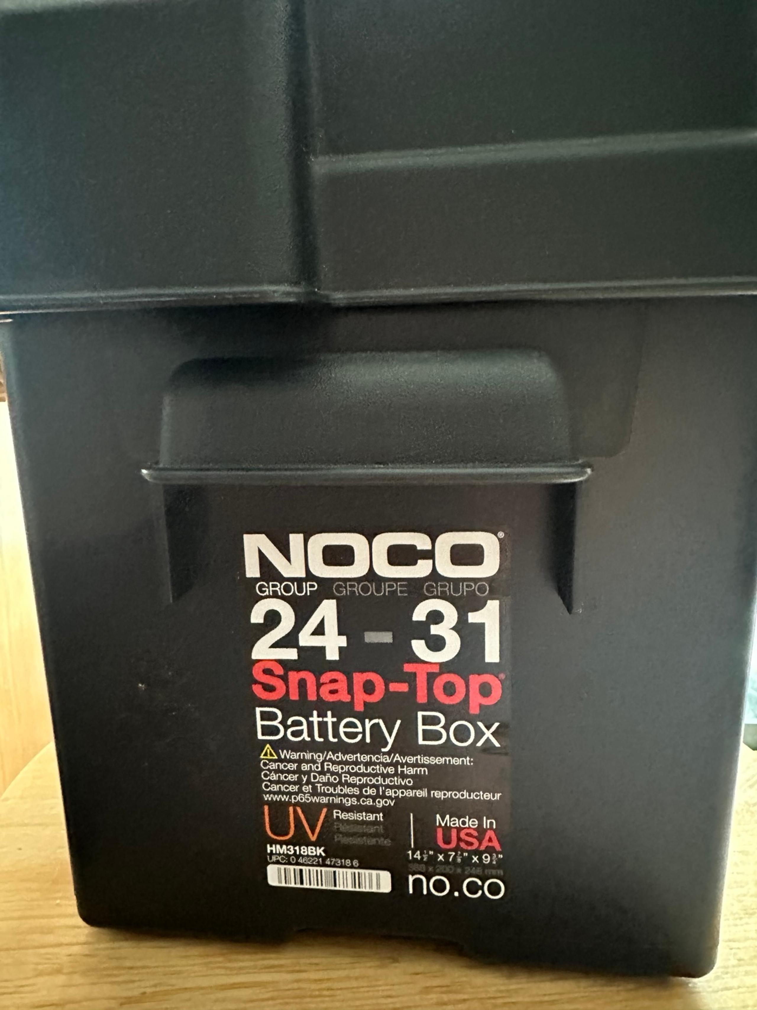 NWT NOCO HM318BK Snap-Top Battery Box, designed to store and protect
