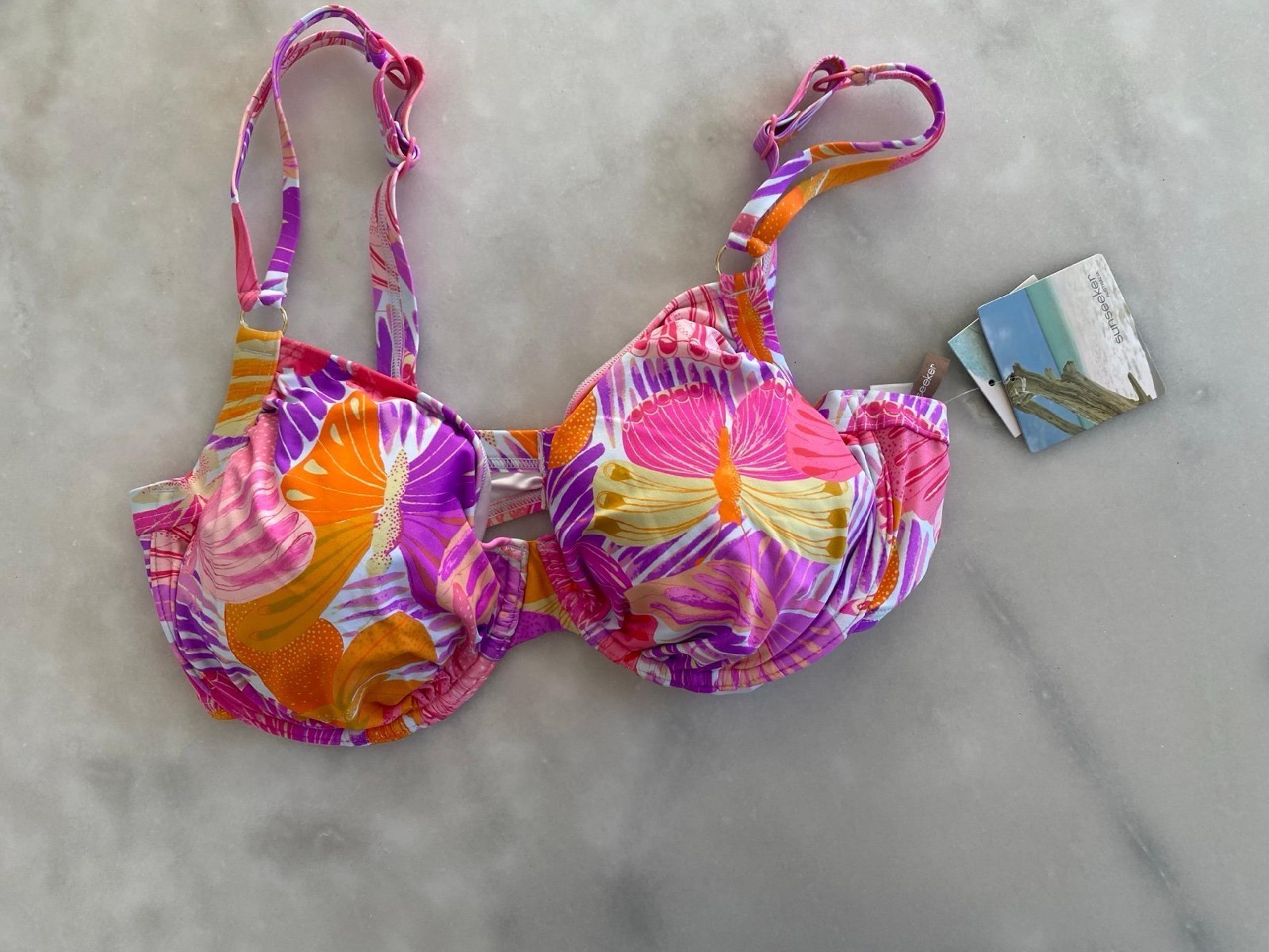 New SUNSEEKER Swimwear Women Full Coverage Cup Padded Pad Underwire Bikini top