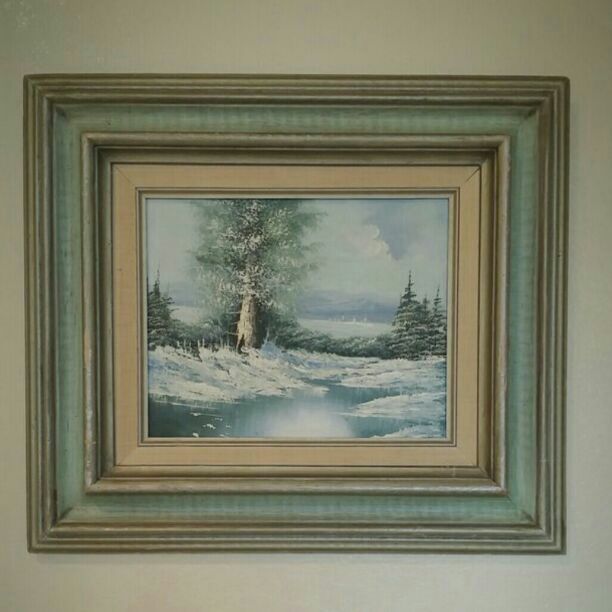 SALE Oil painting if winter bank