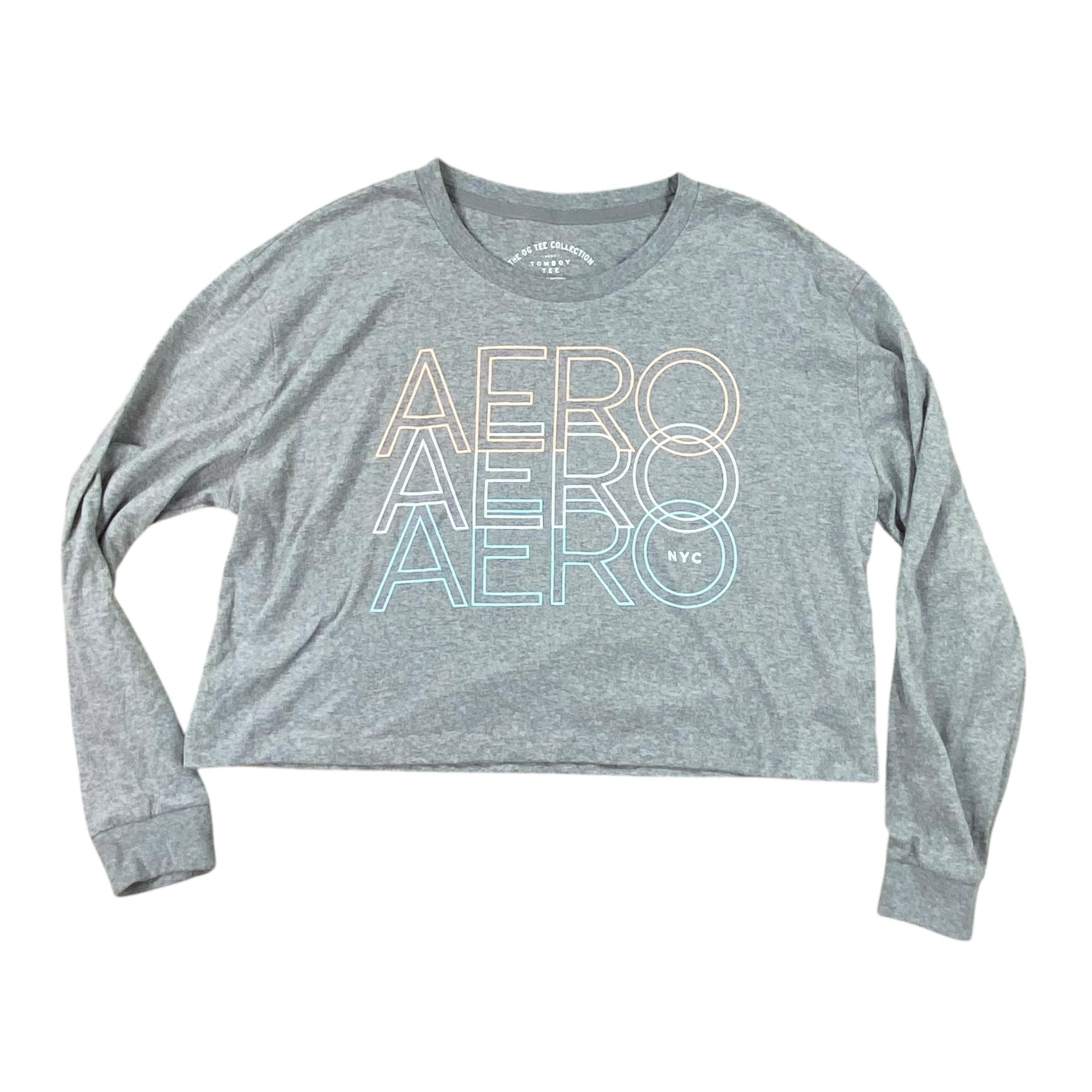 Woman’s Aeropostale Tomboy tee cropped long sleeve top size XXL