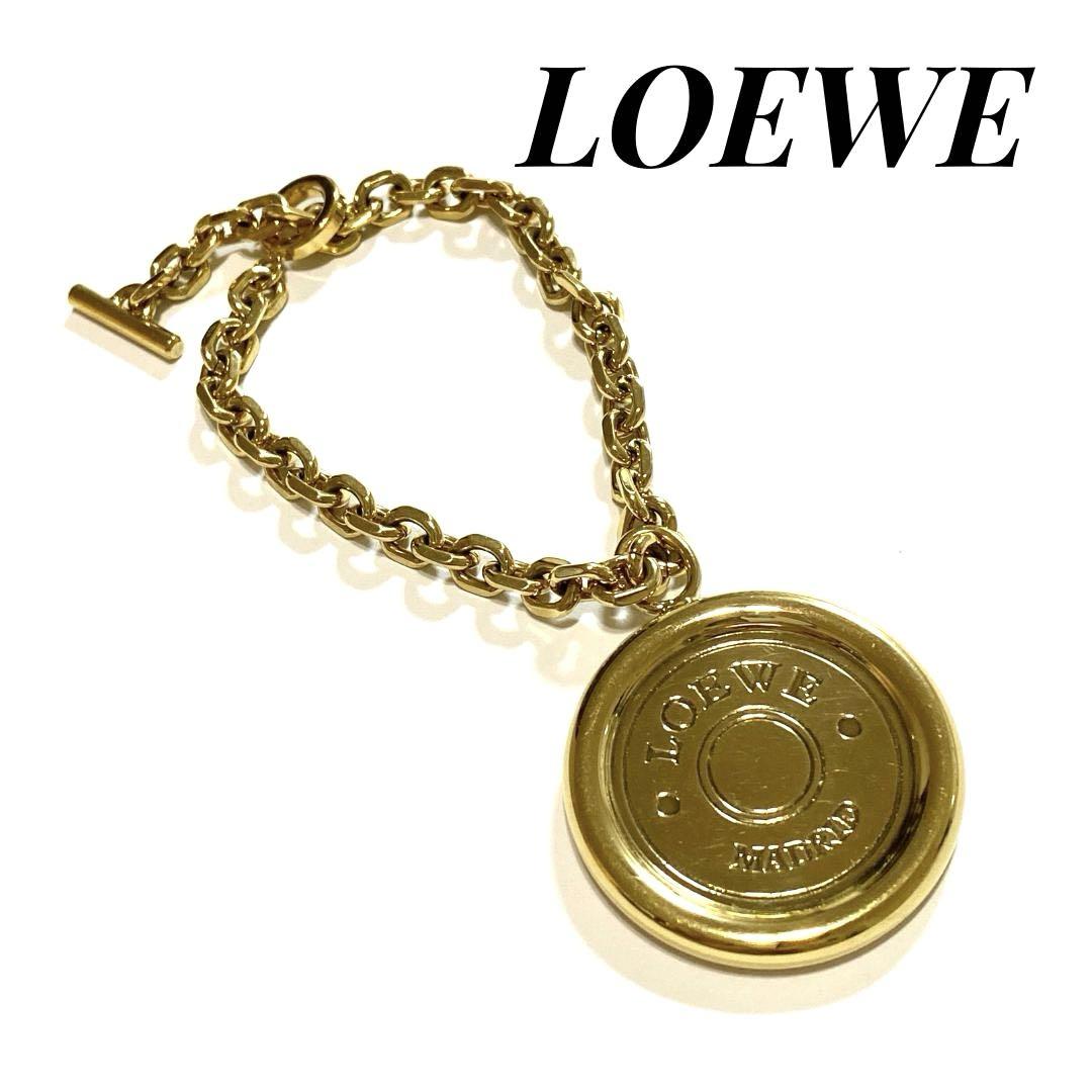 LOEWE Loewe Keyring Bag Charm Gold Color