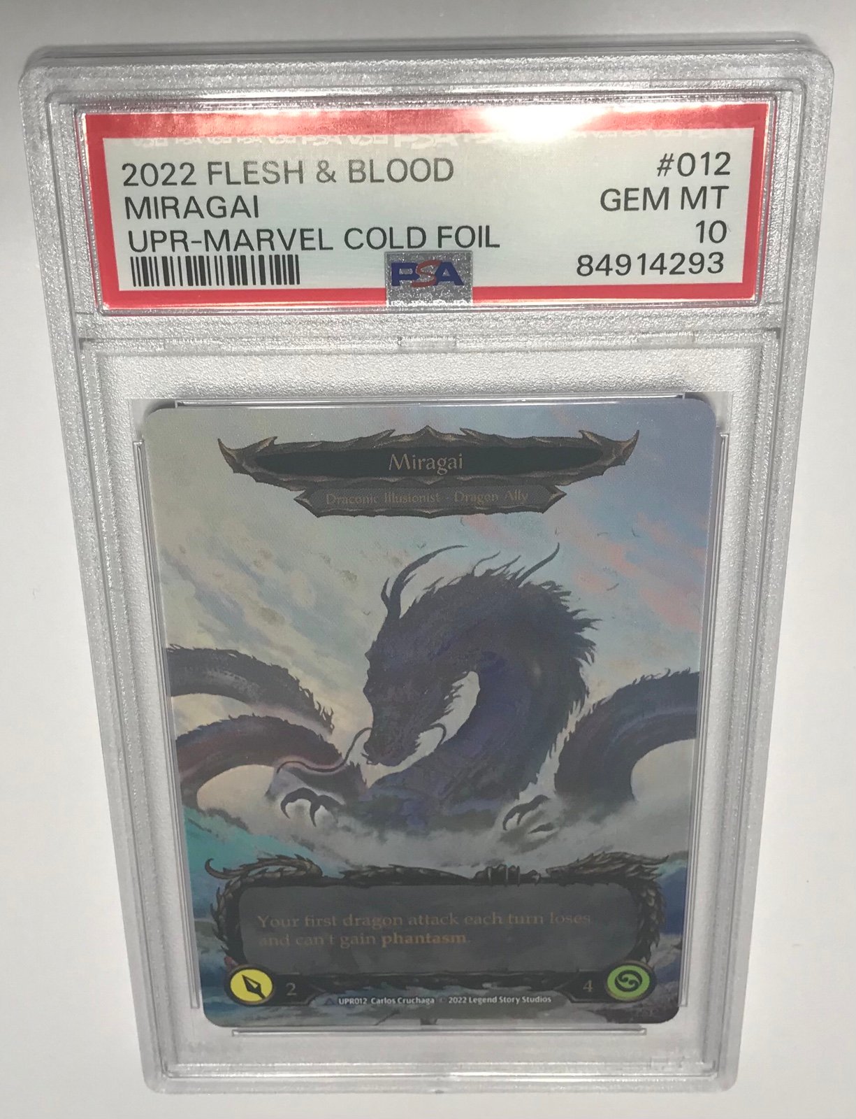 Invoke Miragai Cold Foil Marvel PSA 10 Flesh and Blood FAB Uprising CF #012