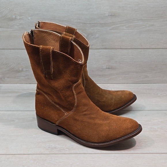 NEW Dan Post Women 474 Suede Western Cowboy Boots shoes sz 9M