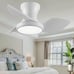 25 White LED Ceiling Fan with Light and Remote - Reversible Quiet for Bedroom,