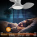 25 White LED Ceiling Fan with Light and Remote - Reversible Quiet for Bedroom,