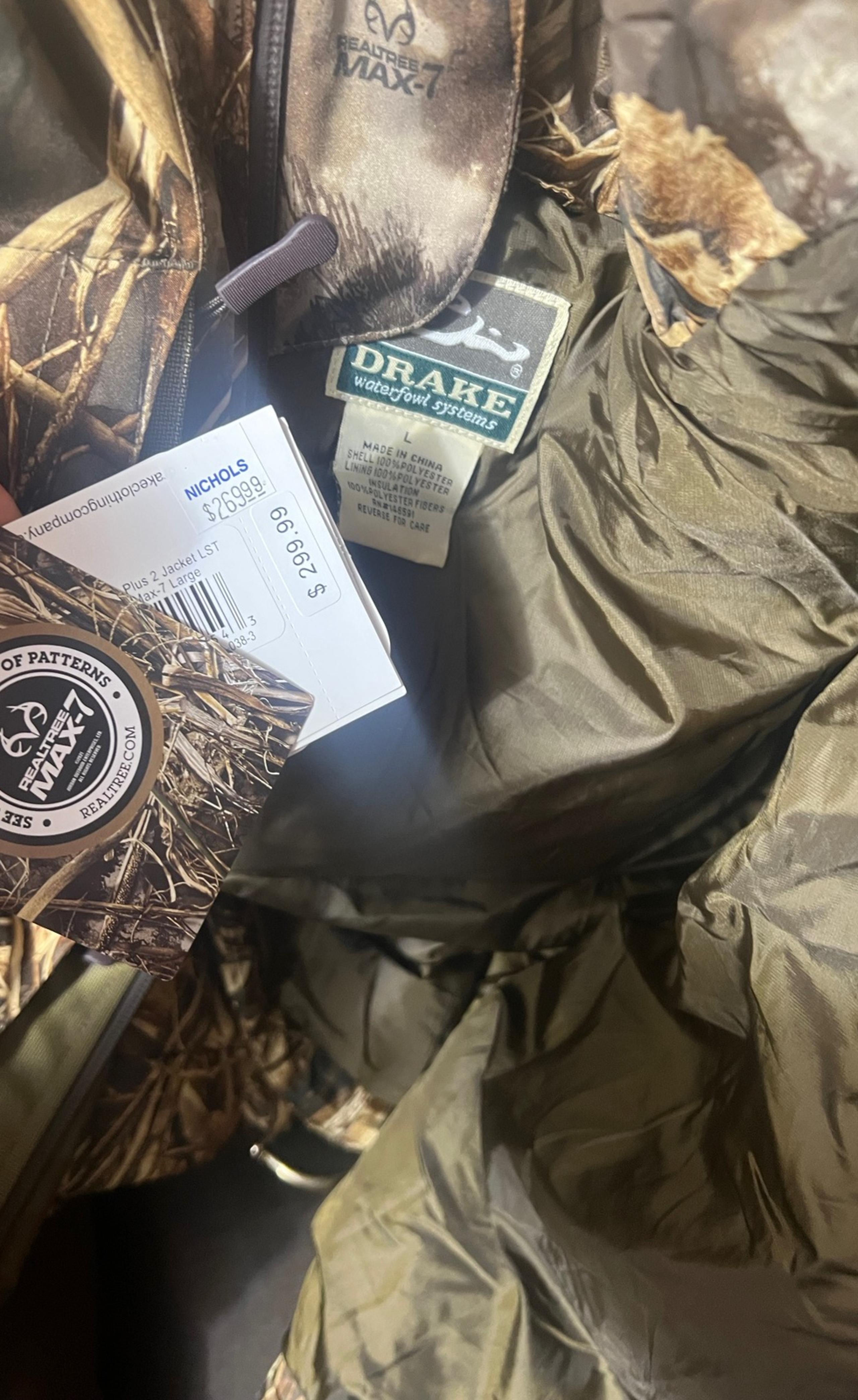 Lrg Drake windproof waterproof duck hunting jacket