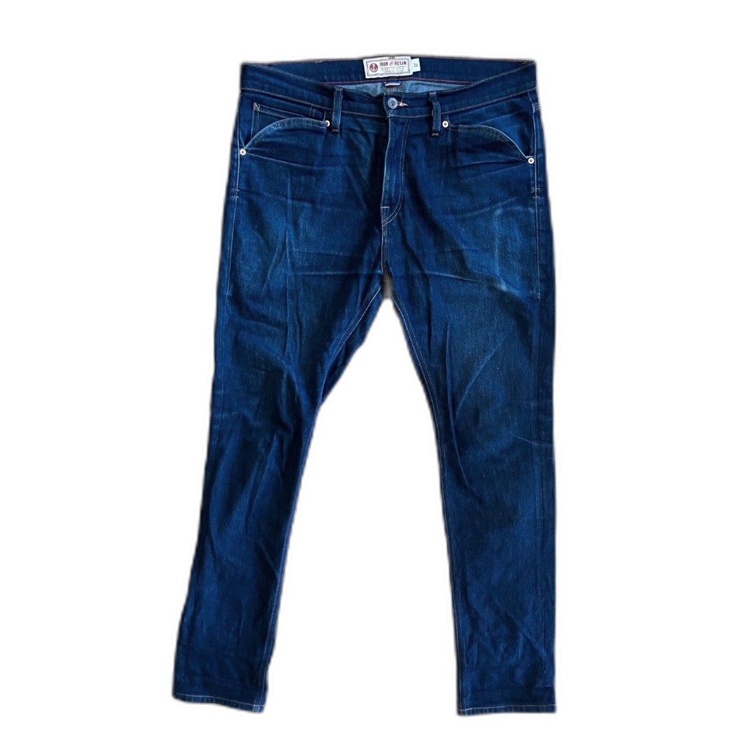 Iron & Resin Blue Enduro Straight Leg Denim Jeans Pants Trousers Mens Size 36