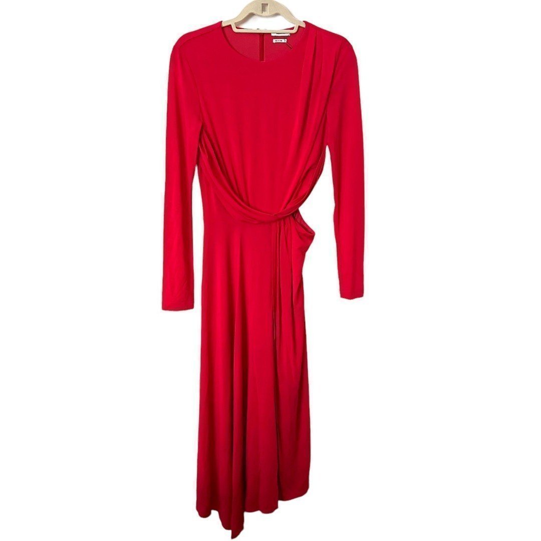 JASON WU Side Cutout Long Sleeve Midi Dress NWOT Sz 4