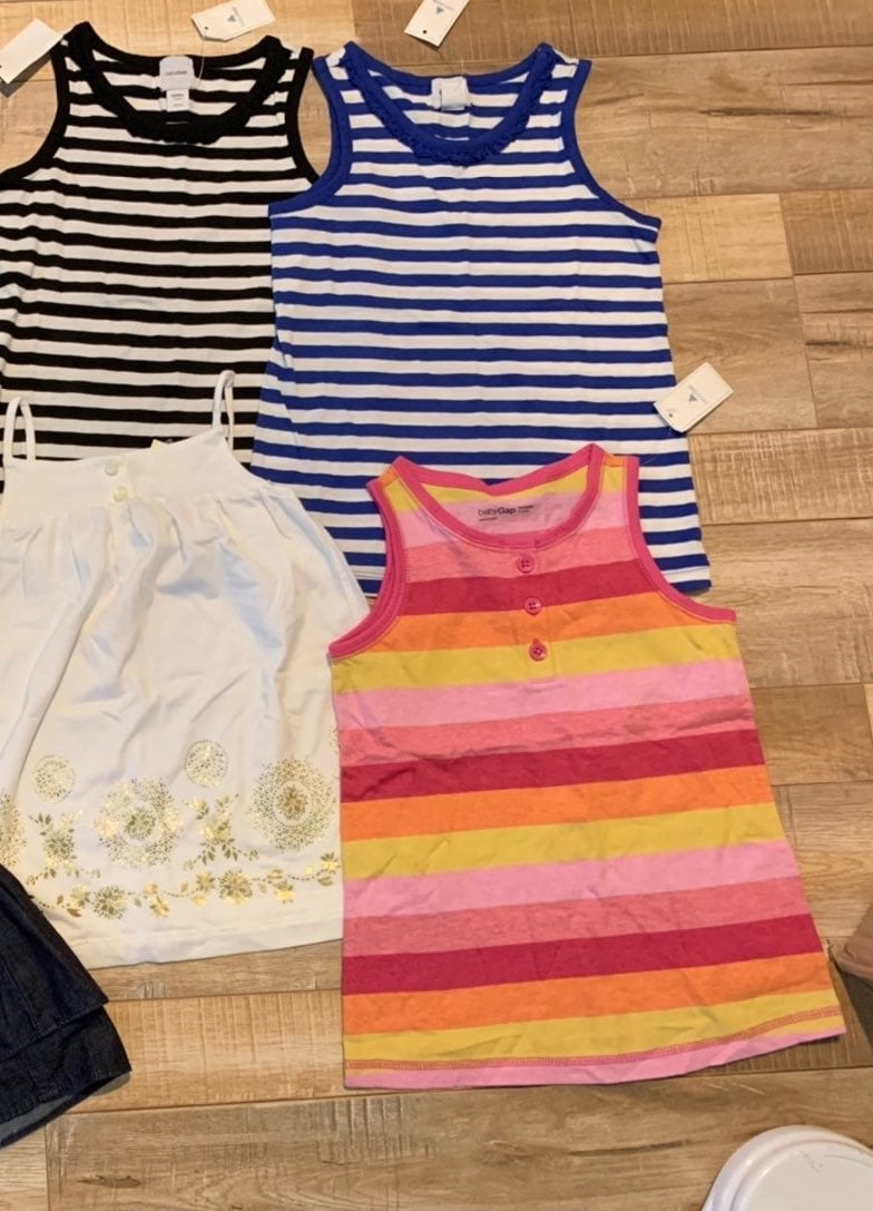 huge lot baby gap girl tops skirt pants