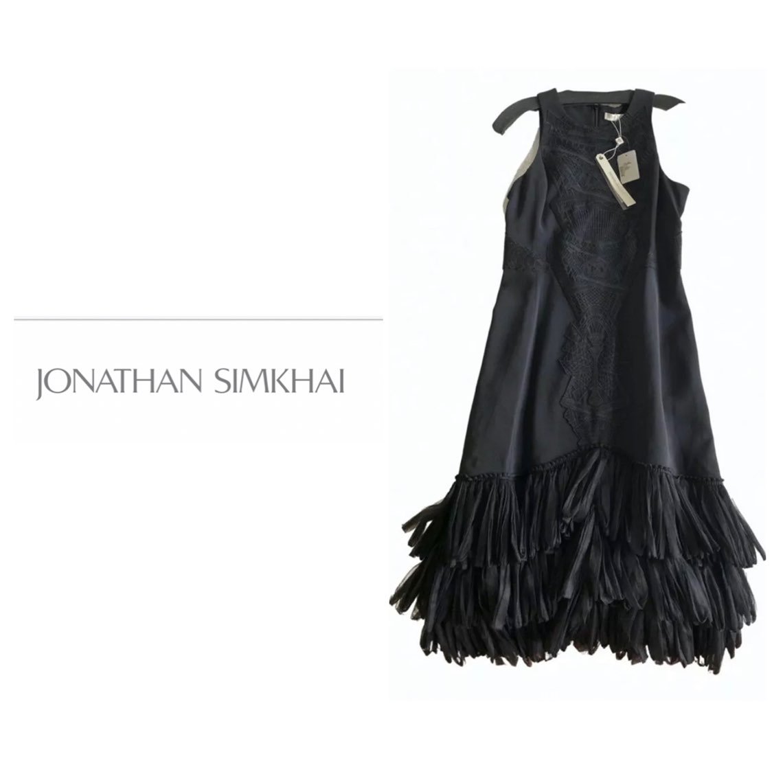 NWT- Jonathan Simkhai Scoop neck Black m