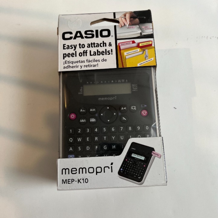 Casio Memopri MEP-K10 Label Printer Maker Sticky Peel Direct Thermal NIB
