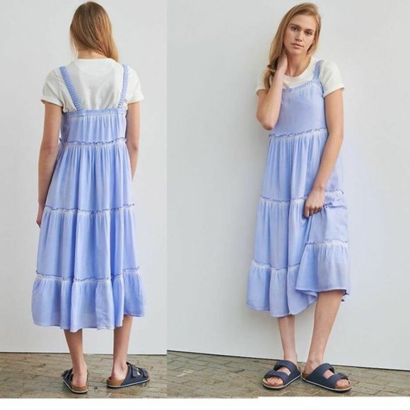 Anthropologie Nell Tiered Midi Dress