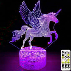 Unicorn Night Light for Kids,Dimmable LED Nightlight Bedside Lamp,Timer,7 Colors