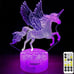 Unicorn Night Light for Kids,Dimmable LED Nightlight Bedside Lamp,Timer,7 Colors