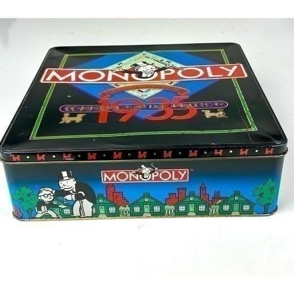 1985 Parker Brothers 1935 Commemorative Monopoly Edition Board Game in Tin Box Y