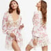 For Love and Lemons Melrose Pink Floral Lace Robe NEW *NO BELT*