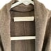 Fabiana Filipi Womens Grey Long Sleeve Wool & Leather Coat Size S