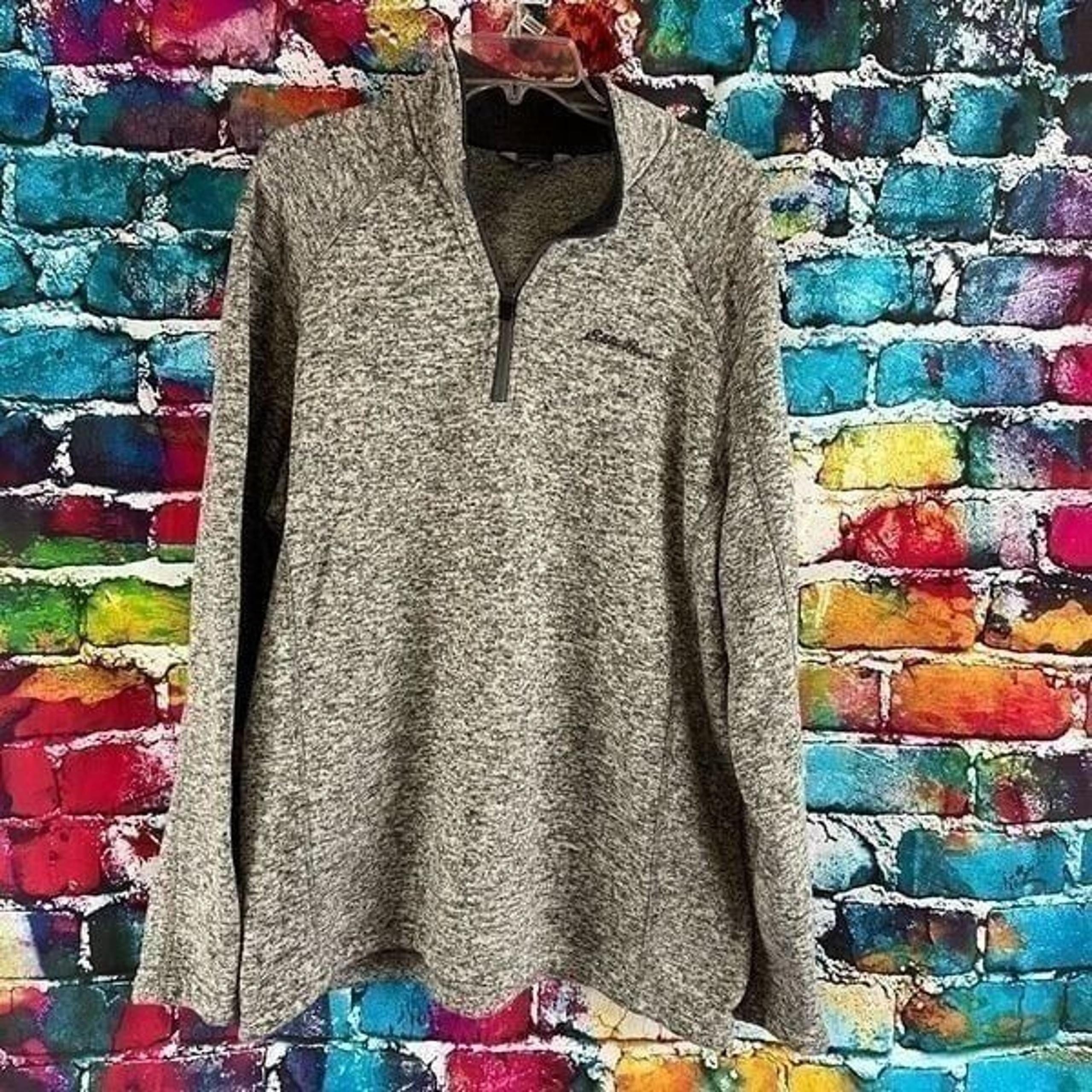 Eddie Bauer Sweater Fleece 1/4 Zip Pullover Sweatshirt Size XL Multi Color Gray