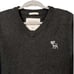 Abercrombie Fitch Sweater Mens XXL Gray Muscle Fit V Neck Cashmere Blend