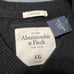 Abercrombie Fitch Sweater Mens XXL Gray Muscle Fit V Neck Cashmere Blend