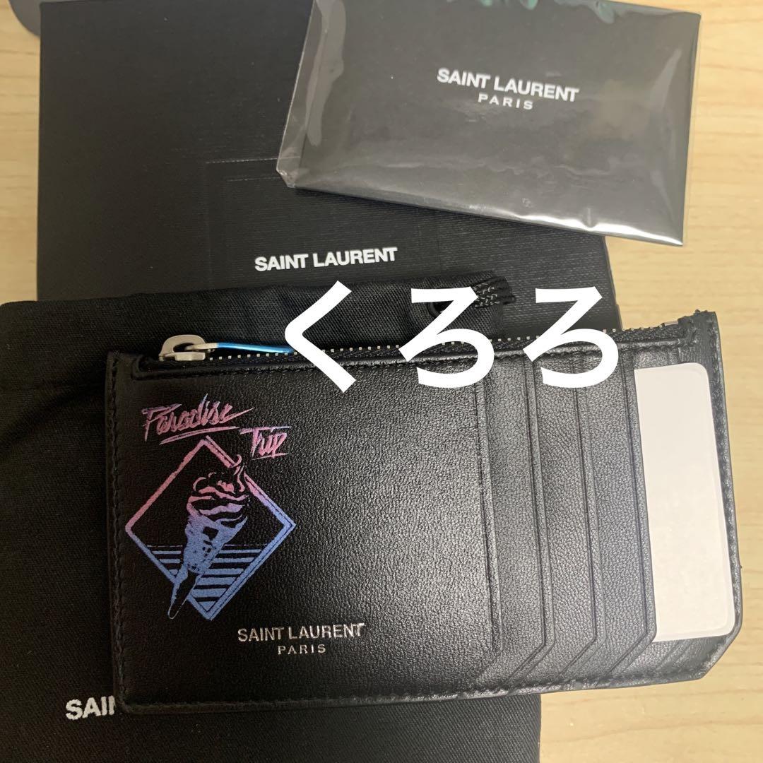 【Genuine product】SAINT LAURENT Logo Card Case