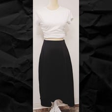 Line and Dot Handkerchief skirt - EUC