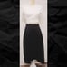 Line and Dot Handkerchief skirt - EUC