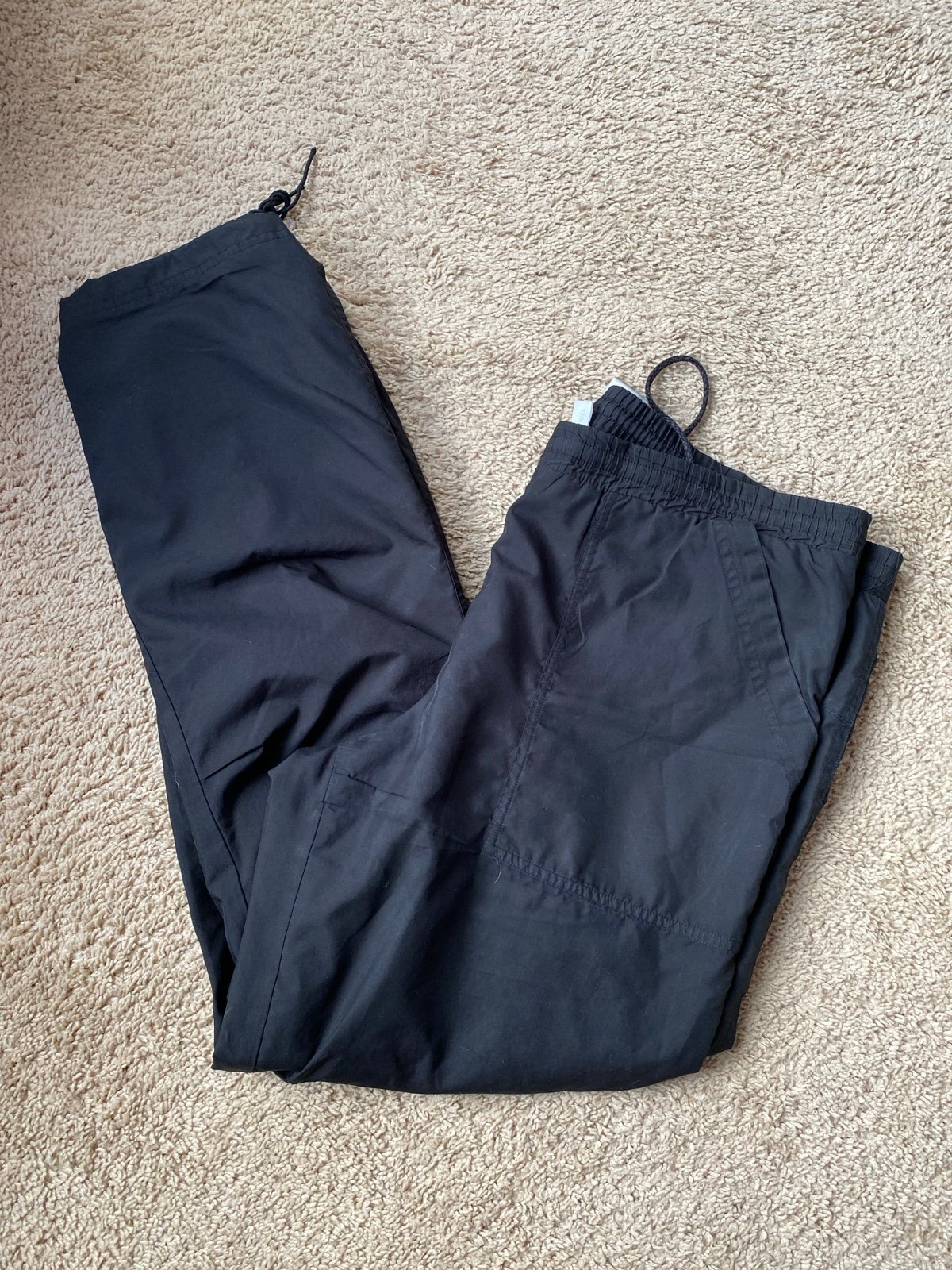 ADIDAS BLACK VINTAGE JOGGERS TRACK PANTS WITH DRAWSTRINGS & POCKETS