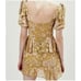 Love for Lemons Floral Mustard Yellow Cosmo Jeweled Mini Dress Size: Small