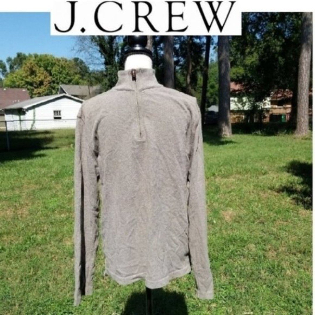 J. Crew Sueded Jersey Half Zip Mens Sweater M