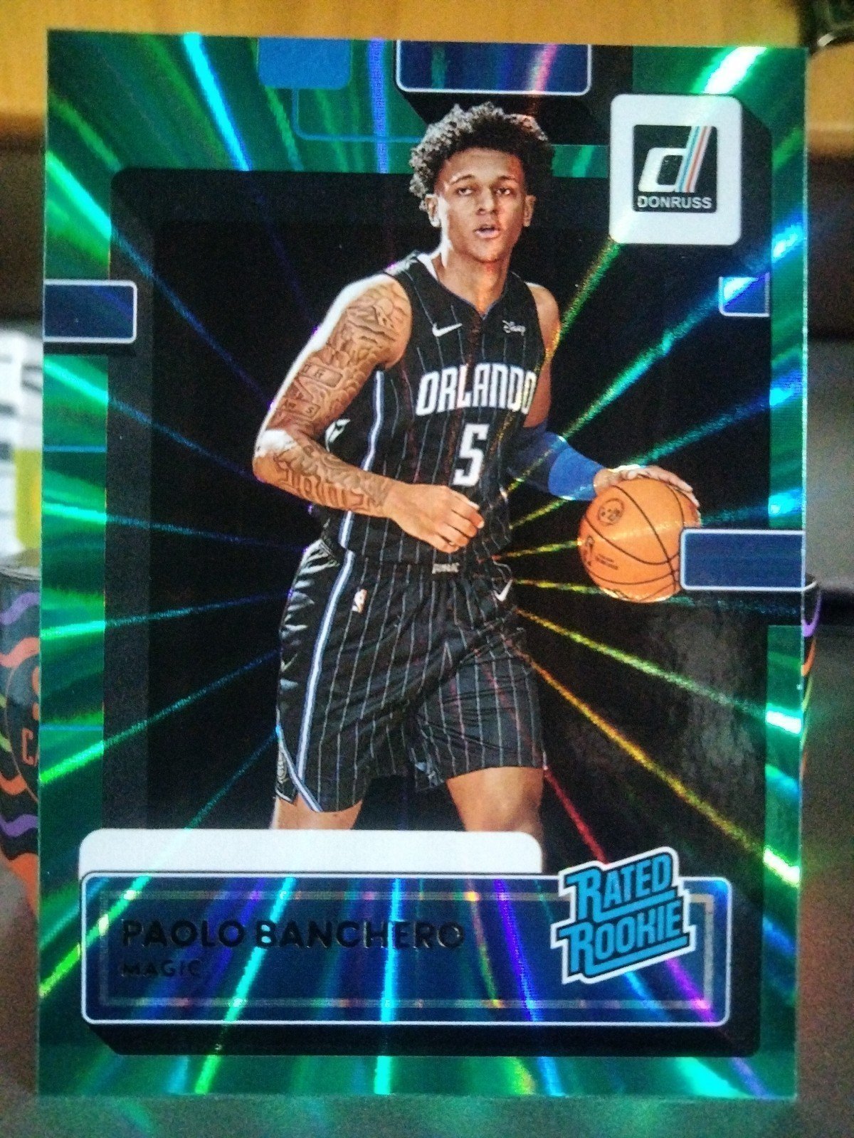 Paolo Banchero Rookie 2022-23 Panini Donruss Rated Rookie Green Astral Card #201