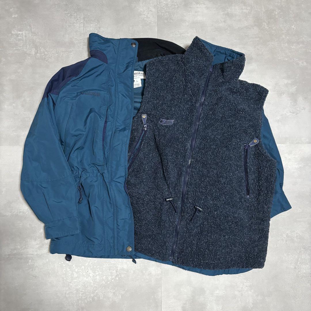 送料無料 いくらから Columbia Colombia 00s Mountain Blue Nylon Jacket ジャケット・アウター