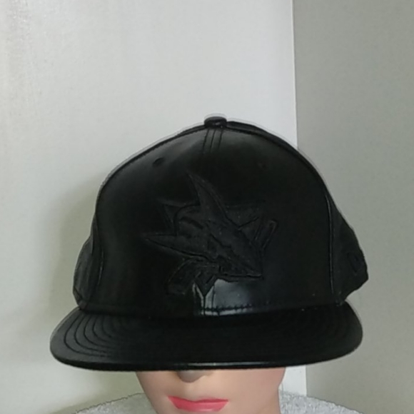 New Era leather fitted cap 7 5/8