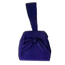 Vintage Deep Purple Handbag Hand Strap Matching Coin Purse 50's
