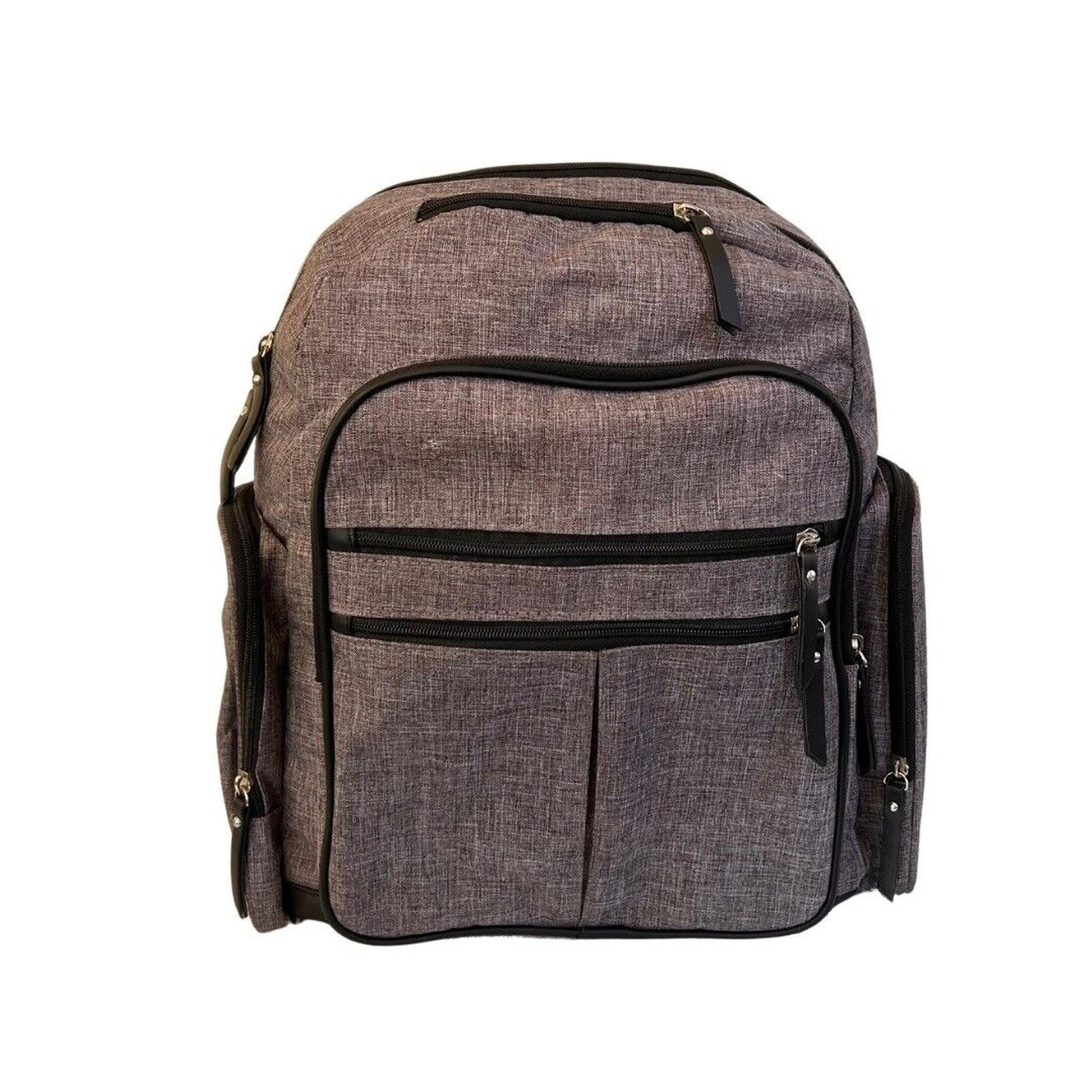 Diaper Bag Back Pack BB Gear Adjustable Shoulder Straps & Handle Unisex Gray