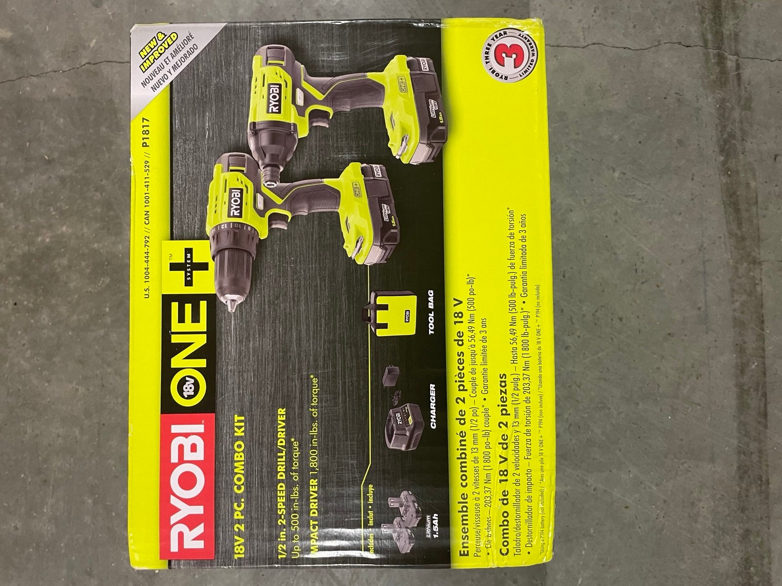 18-Volt ONE+ Lithium-Ion Cordless 2-Tool Combo Kit