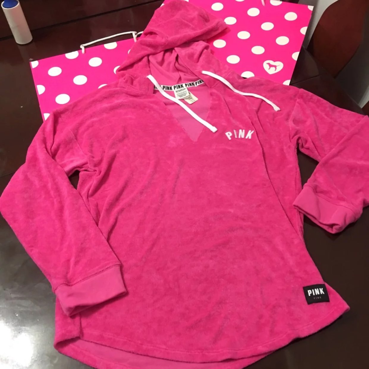 PINK VS swim hoodie cover up beach xs s
