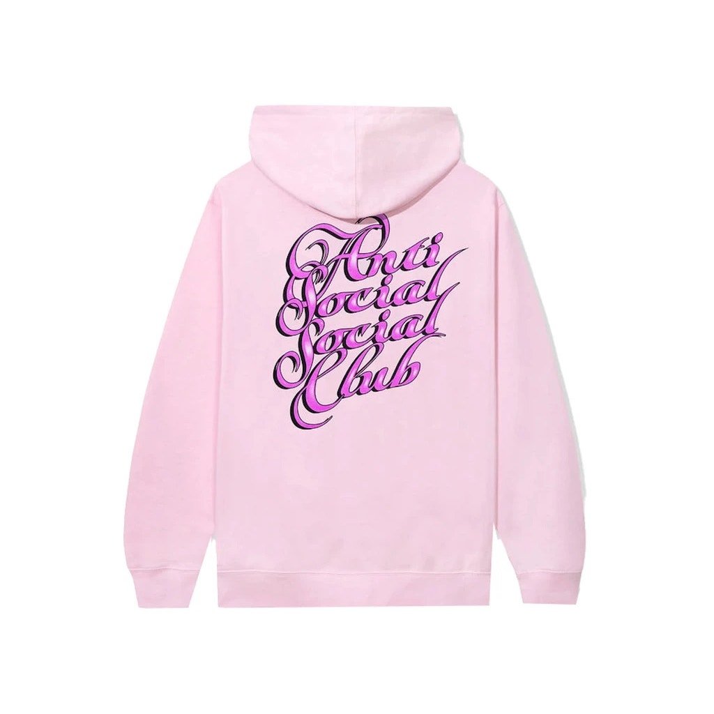 RARE Anti Social Social Club Eyelash Hoodie Light Pink NWT Large