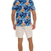 NWT Robert Graham Sashiko Geometric Print Stretch Cotton Camp Shirt