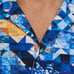 NWT Robert Graham Sashiko Geometric Print Stretch Cotton Camp Shirt