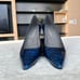 Stuart Weitzman NWOT Leather Patent Blue Texture Heel Pumps US 9.5