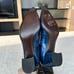 Stuart Weitzman NWOT Leather Patent Blue Texture Heel Pumps US 9.5