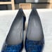 Stuart Weitzman NWOT Leather Patent Blue Texture Heel Pumps US 9.5