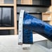 Stuart Weitzman NWOT Leather Patent Blue Texture Heel Pumps US 9.5