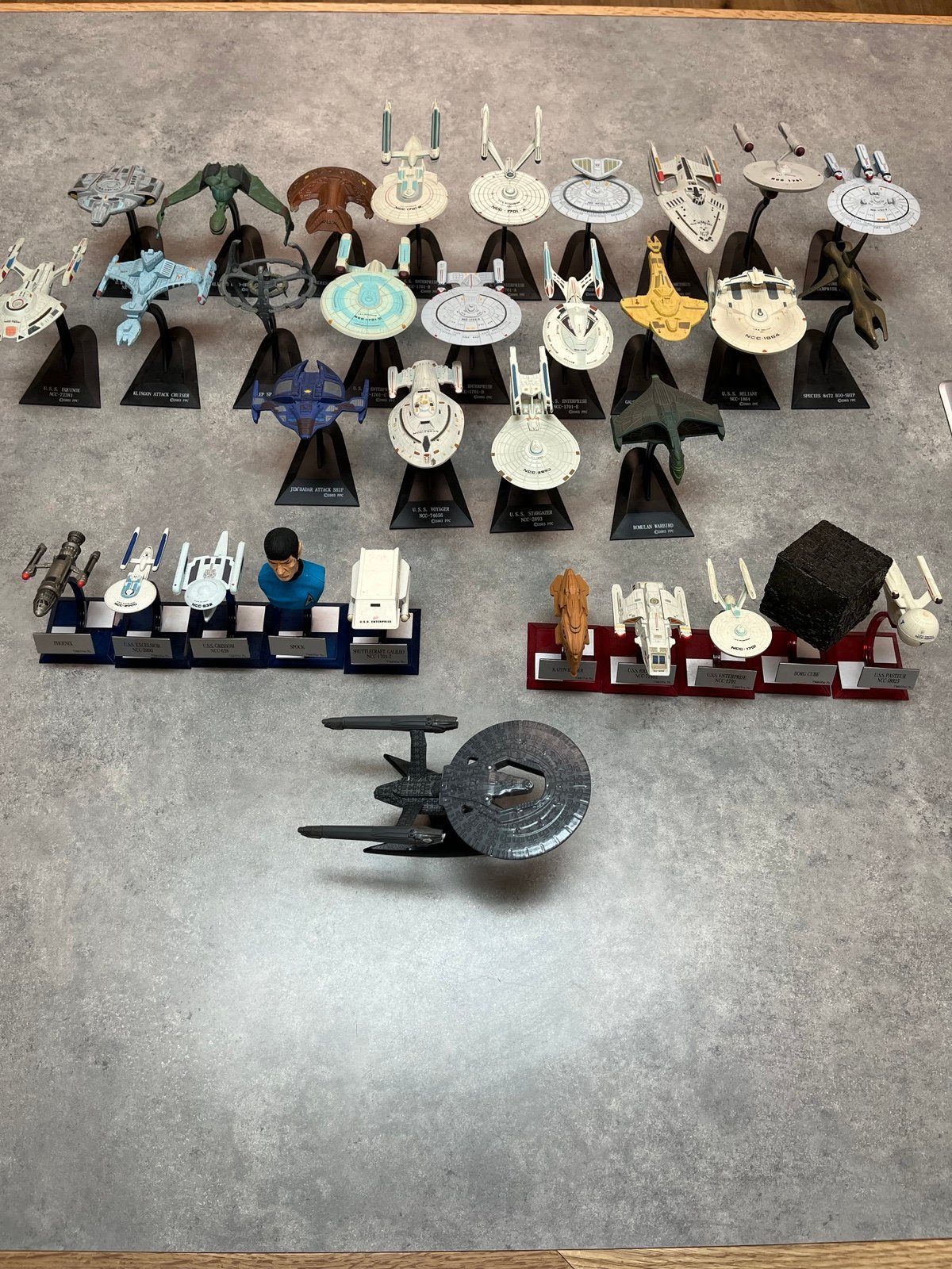 Furuta Star Trek ship model collection. 32 ships
