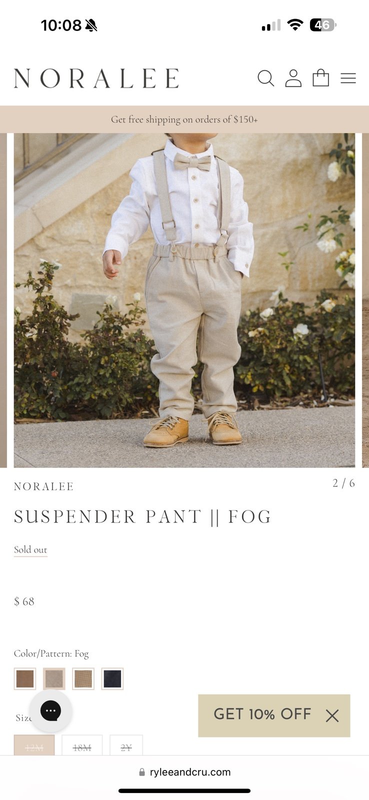 Noralee suspender pants 6m