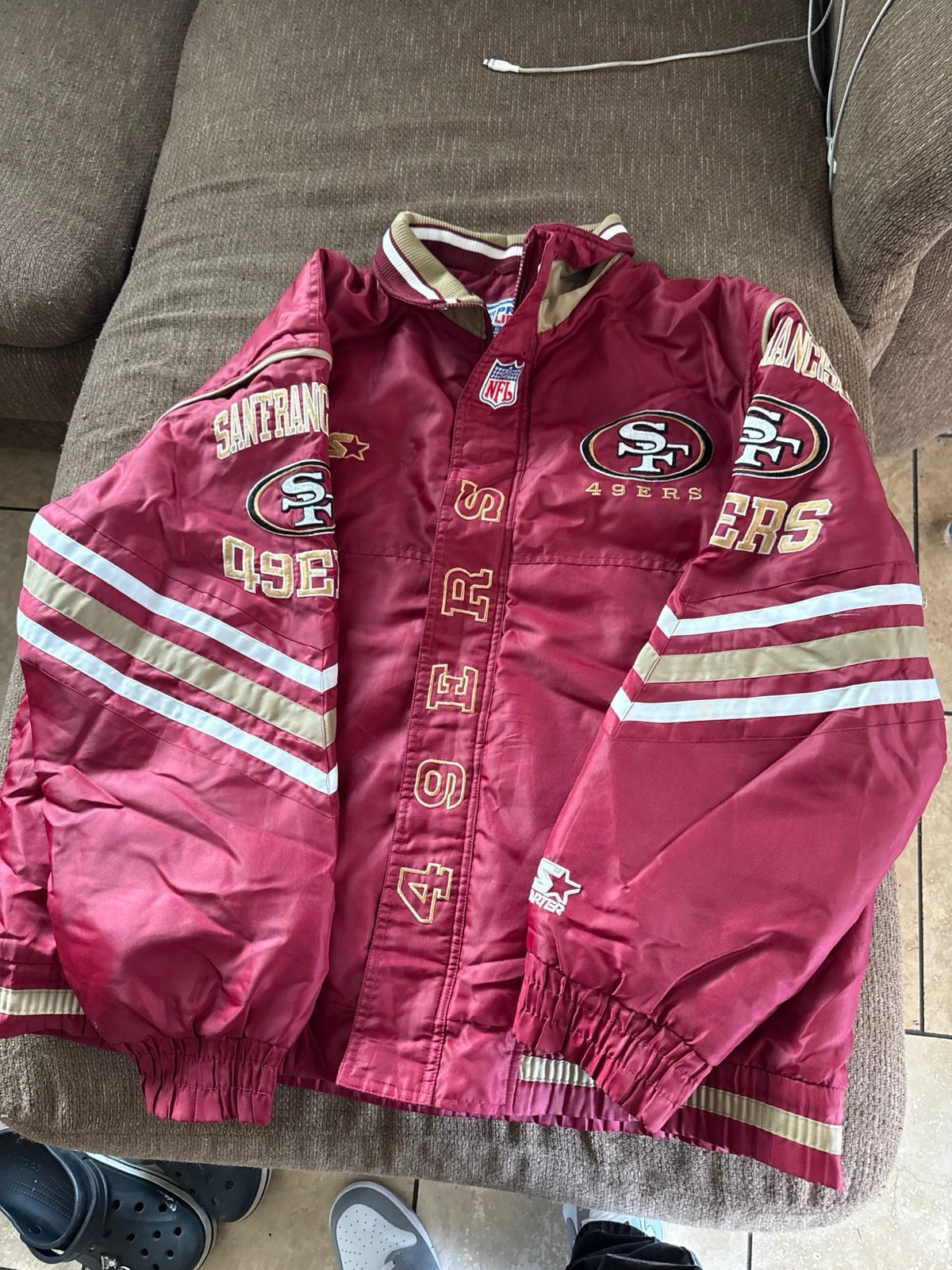 San Francisco 49ers Pro Line starter jacket size L