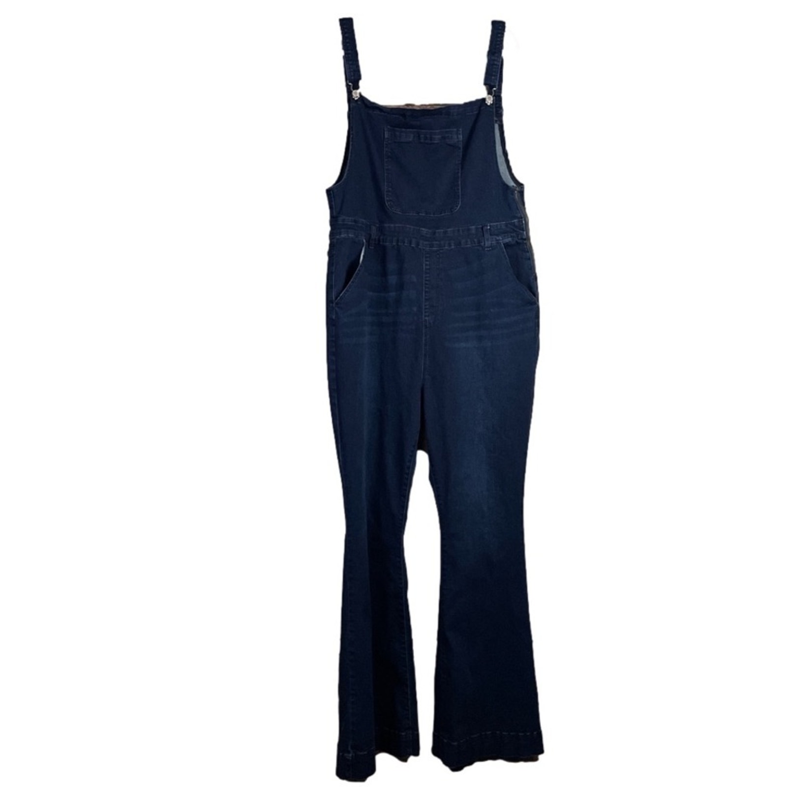 Judy Blue Denim Dark Blue Wash Bib Overalls Size 3XL 3X